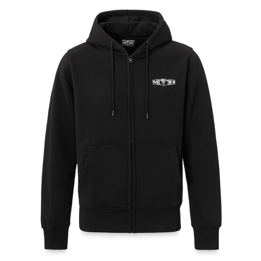 23. Hooded Zip Black